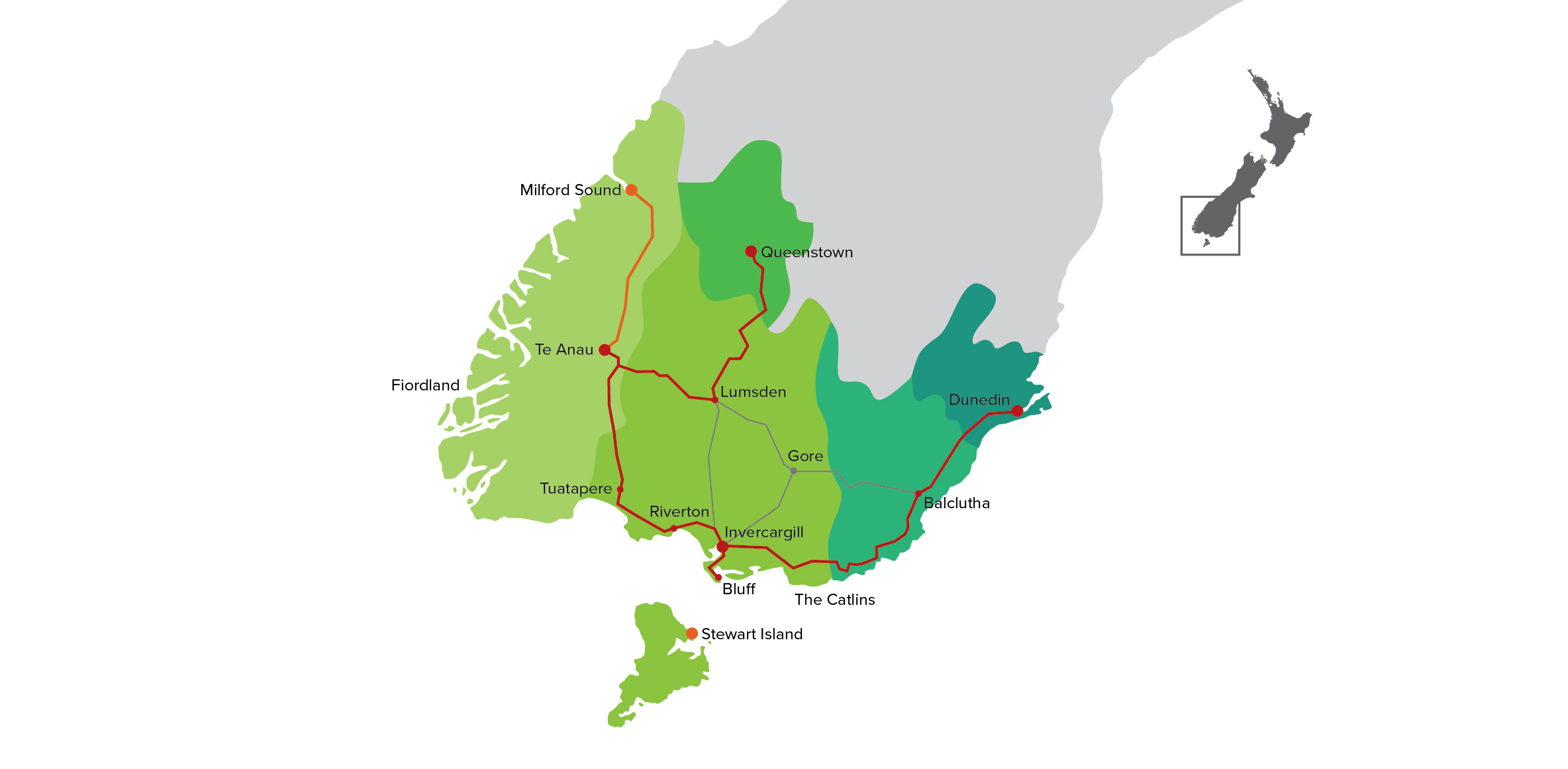 Southern Scenic Route - Map